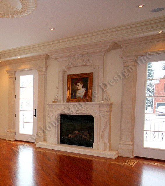 fireplace mantel