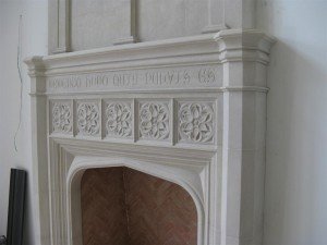 indiana limestone fireplace mantel 