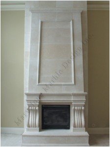 limestone fireplace surround